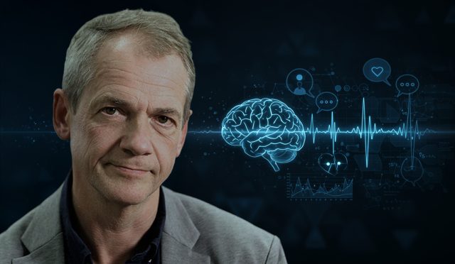 Abstrakter Hintergrund zur modernen Psychotherapie mit neuronalen Mustern und emotionalen Symbolen